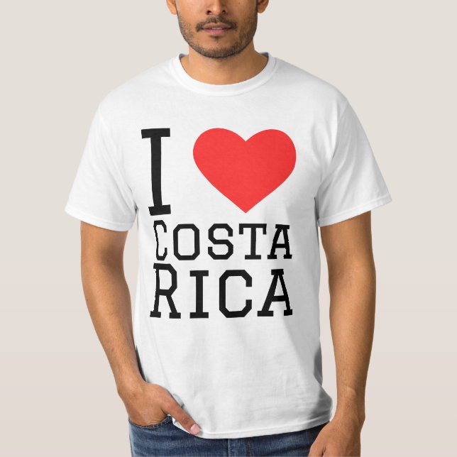 I kärlek Costa Rica T Shirt (Framsida)