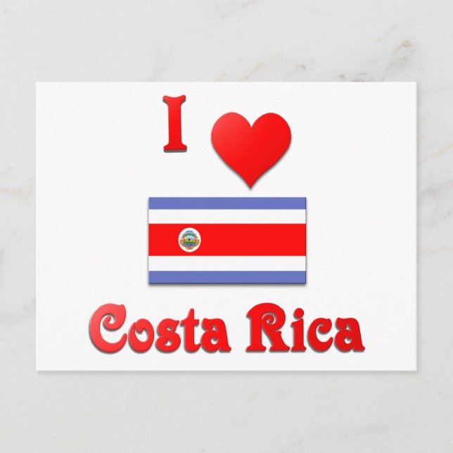 I Kärlek Costa Rica Vykort (Framsida)
