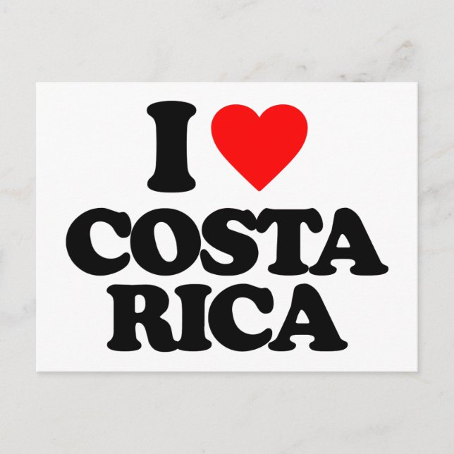 I KÄRLEK COSTA RICA VYKORT (Framsida)