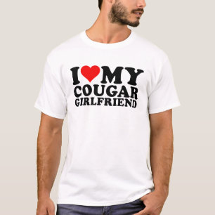 I Kärlek Cougars Funny Cougar Valentine Day 1 WH1 T Shirt