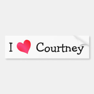 I Kärlek Courtney Bildekal