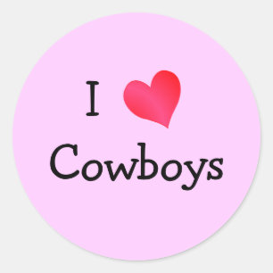I Kärlek Cowboys Runt Klistermärke