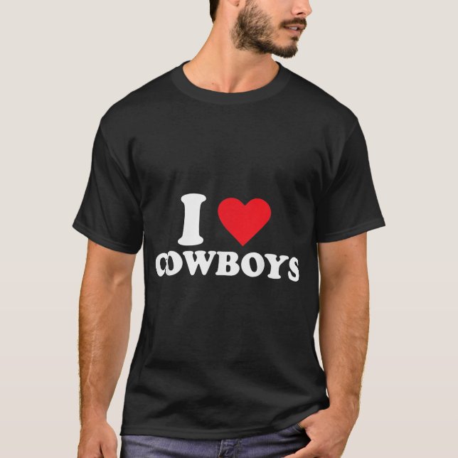 I Kärlek Cowboys T Shirt (Framsida)