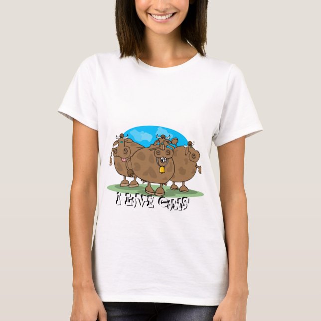 I Kärlek Cows T-Shirt (Framsida)