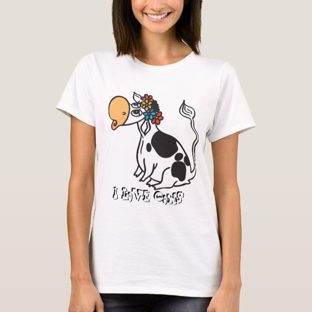 I Kärlek Cows T-Shirt (Framsida)