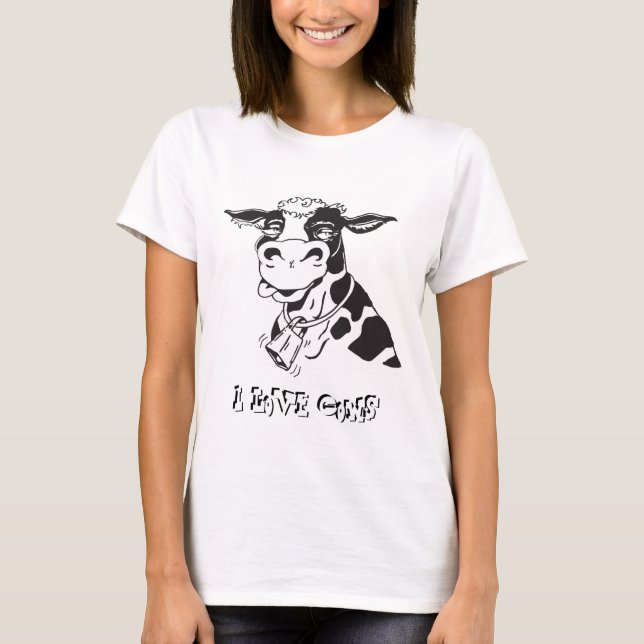 I Kärlek Cows T-Shirt (Framsida)