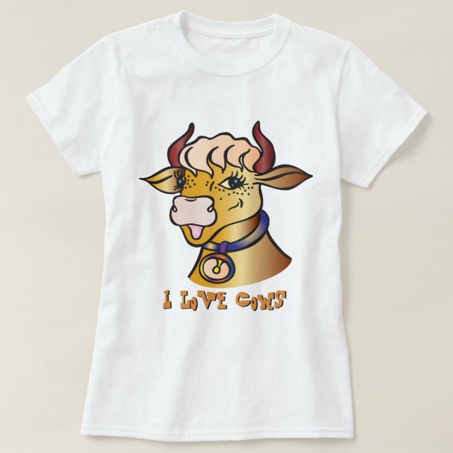 I Kärlek Cows T-Shirt (Design framsida)
