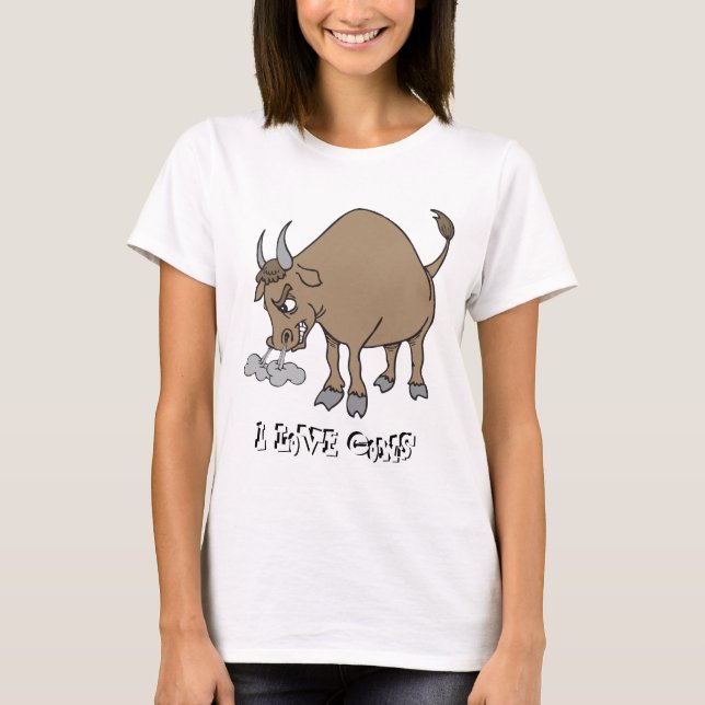 I Kärlek Cows T-Shirt (Framsida)