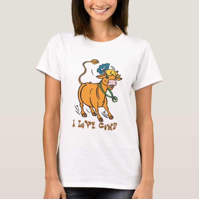 I Kärlek Cows T-Shirt (Framsida)