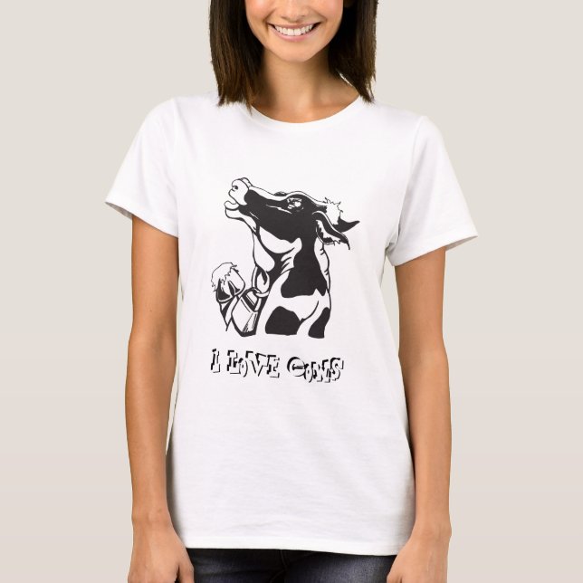 I Kärlek Cows T-Shirt (Framsida)