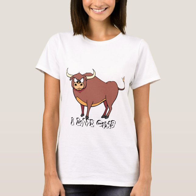 I Kärlek Cows T-Shirt (Framsida)