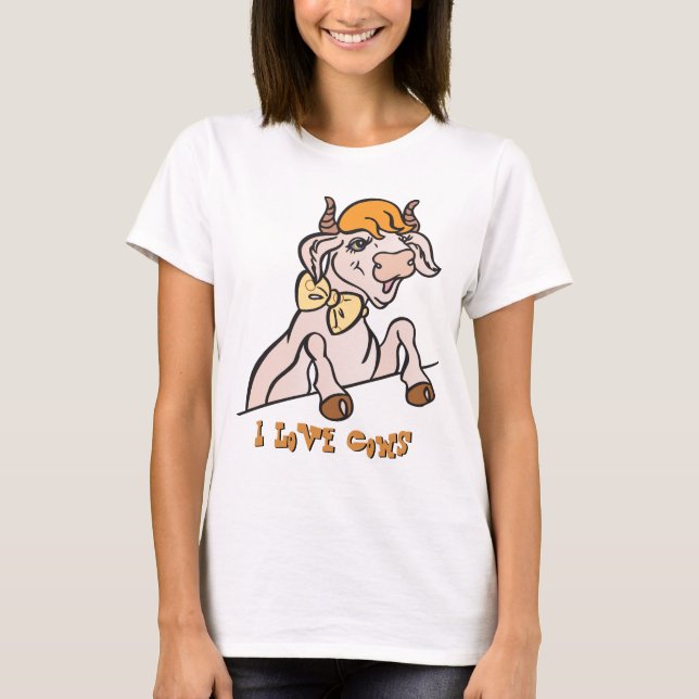 I Kärlek Cows T-Shirt (Framsida)