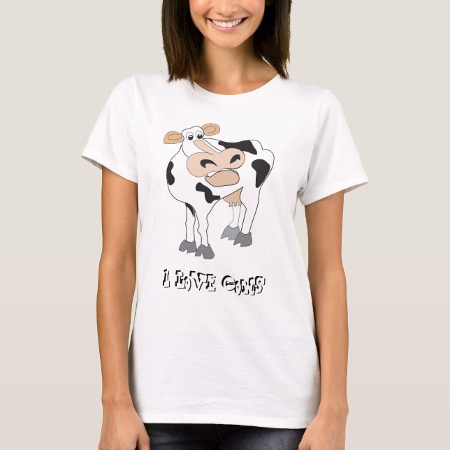 I Kärlek Cows T-Shirt (Framsida)