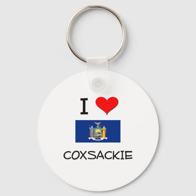 I Kärlek Coxsackie New York Nyckelring (Framsida)