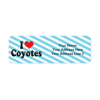 I Kärlek Coyotes Returadress Etikett