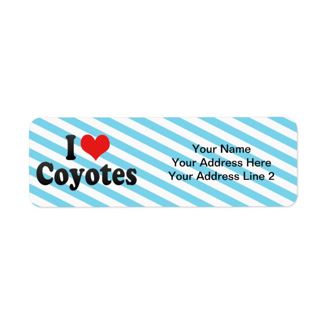 I Kärlek Coyotes Returadress Etikett (Framsidan)