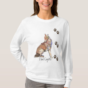 I kärlek Coyotes Tracks Animal Shirt Tröja
