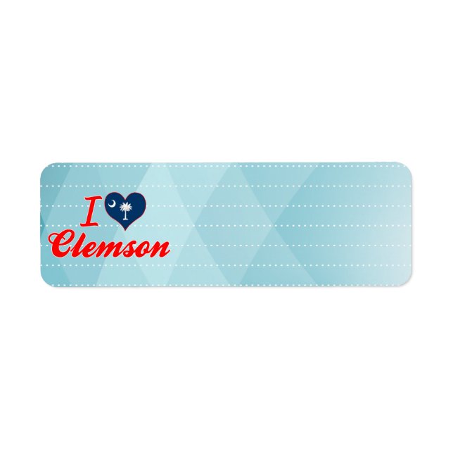 I Kärlek CProblemon, South Carolina Returadress Etikett (Framsidan)