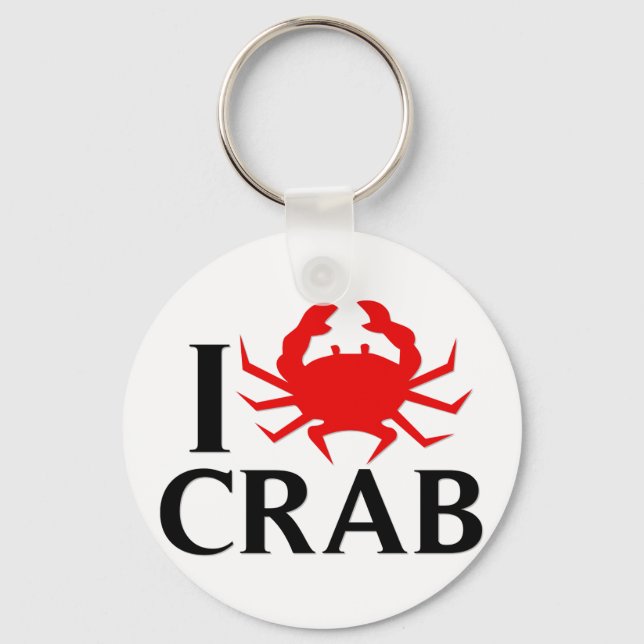 I Kärlek Crab Nyckelring (Framsida)