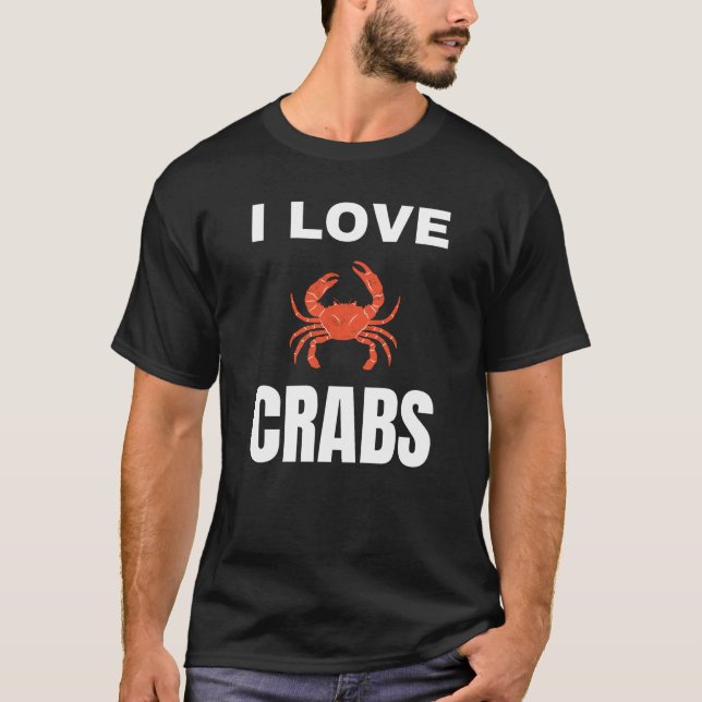 I kärlek Crabs T Shirt (Framsida)