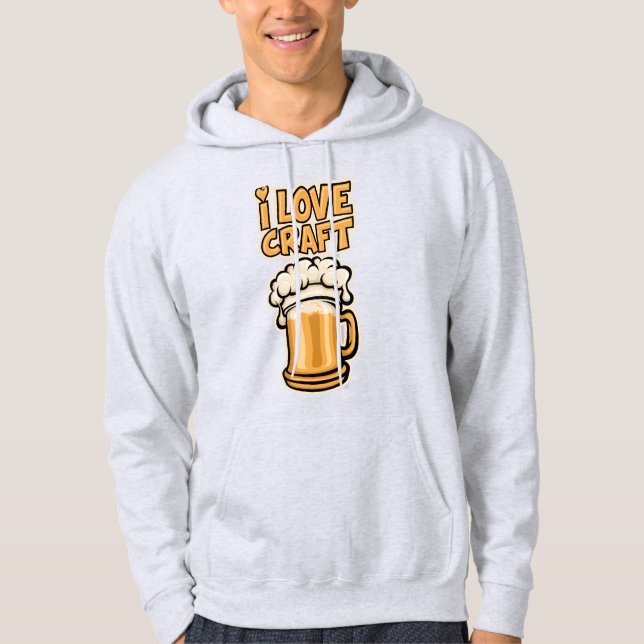 I Kärlek Craft Beer Hoodie (Framsida)