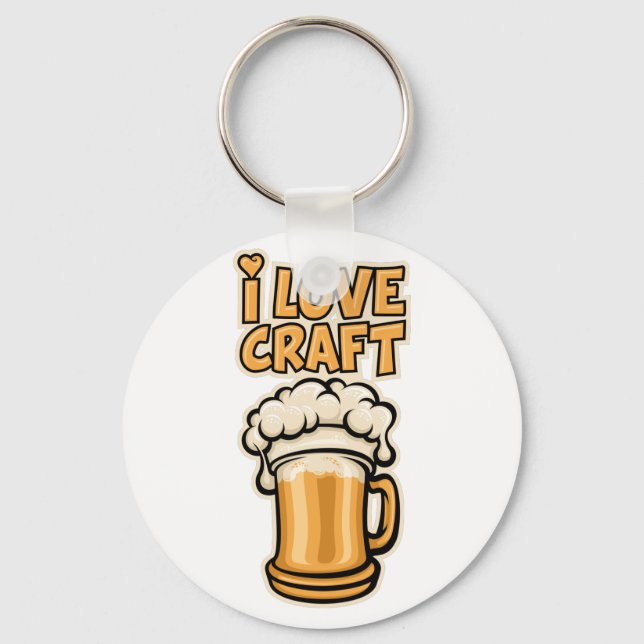 I Kärlek Craft Beer Nyckelring (Framsida)