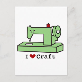 I Kärlek Craft-Kawaii Sewing Maskin Vykort