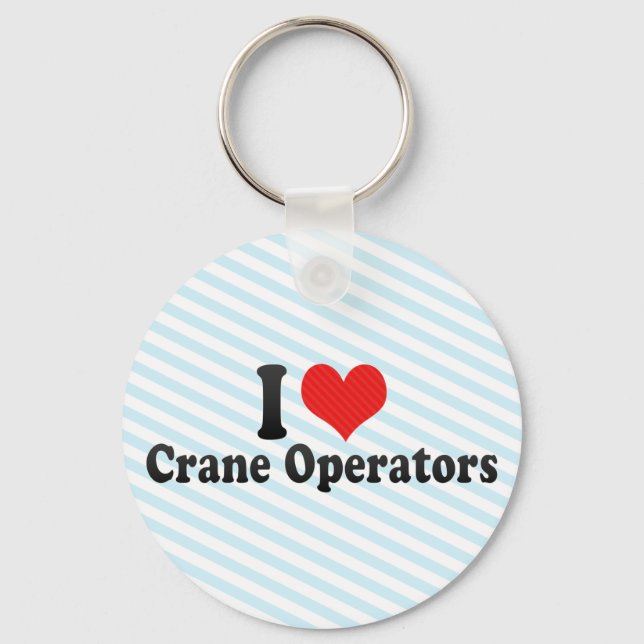 I Kärlek Crane Operators Nyckelring (Framsida)