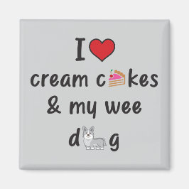 I Kärlek Cream Cakes & My Wee Hund Magnet