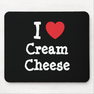 I kärlek Cream Cheese hjärta T-Shirt Musmatta
