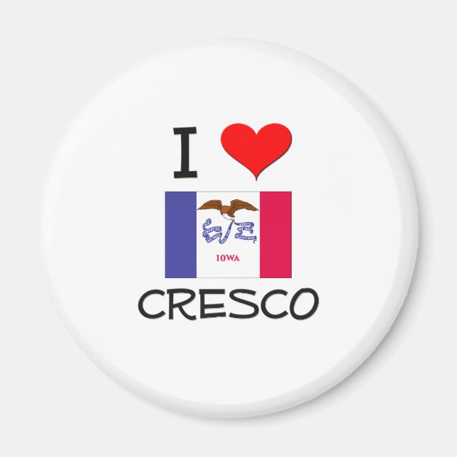 I Kärlek CRESCO Iowa Magnet (Framsidan)