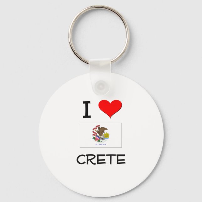I Kärlek CRETE Illinois Nyckelring (Framsida)