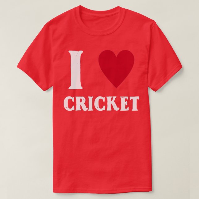I Kärlek Cricket7 T Shirt (Design framsida)