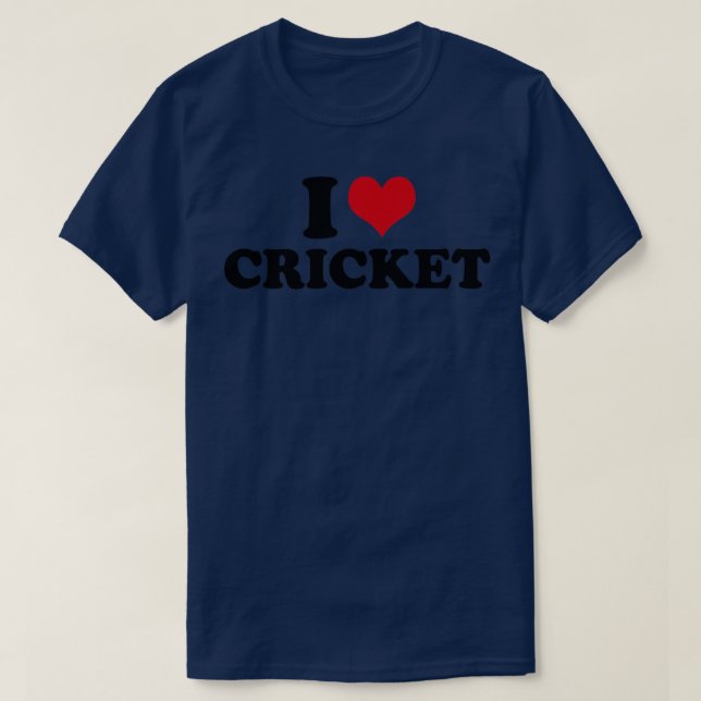 I Kärlek Cricket T Shirt (Design framsida)