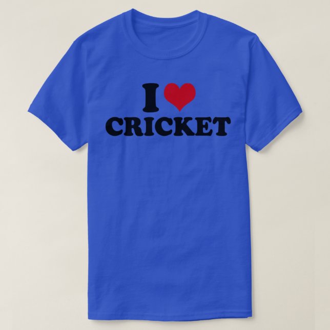 I Kärlek Cricket T Shirt (Design framsida)