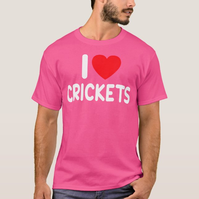 I Kärlek Cricks T Shirt (Framsida)