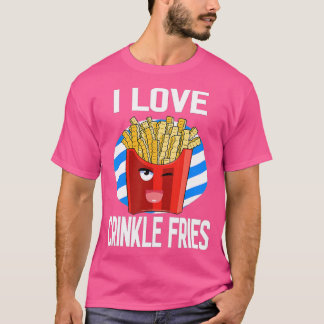 I Kärlek Crinkle klippt färjor Funny Potato Älskar T Shirt