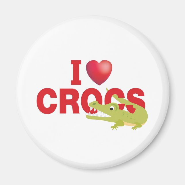 i kärlek crocs magnet (Framsidan)