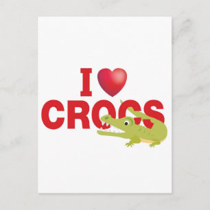 i kärlek crocs vykort
