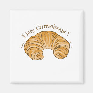 I KÄRLEK CROISSANT, CROISSANT BISCUIT FOOD MAGNET
