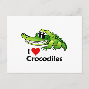 I Kärlek Crokodiles Vykort