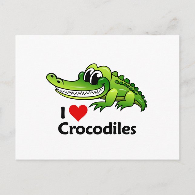 I Kärlek Crokodiles Vykort (Framsida)