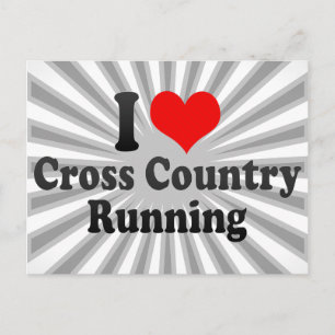 I kärlek Cross country Running Vykort