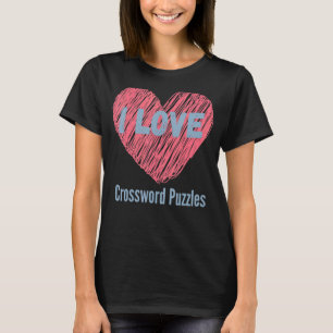 I Kärlek Crossword Puzzles Heart Image Hobby eller T Shirt