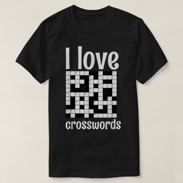 I Kärlek Crosswords Puzzle Manarna Womans Funny T Shirt (Design framsida)