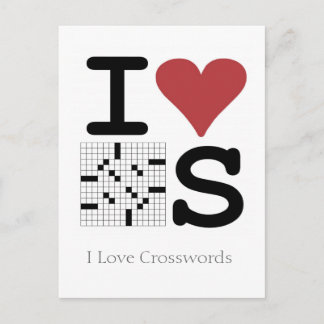 I Kärlek Crosswords vykort