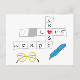 I Kärlek Crosswords Vykort