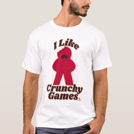 I Kärlek Crunchy Games Roligt Meeple Art T Shirt