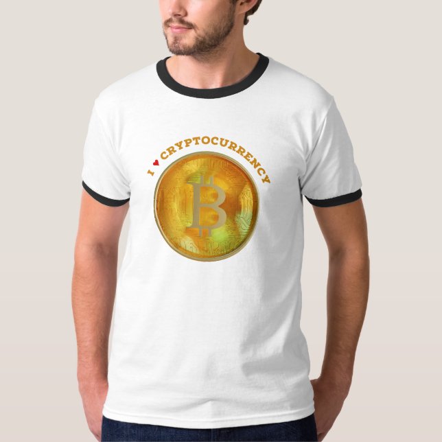 I Kärlek Cryptocurrency T Shirt (Framsida)