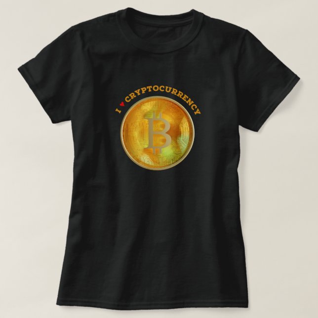 I Kärlek Cryptocurrency T Shirt (Design framsida)